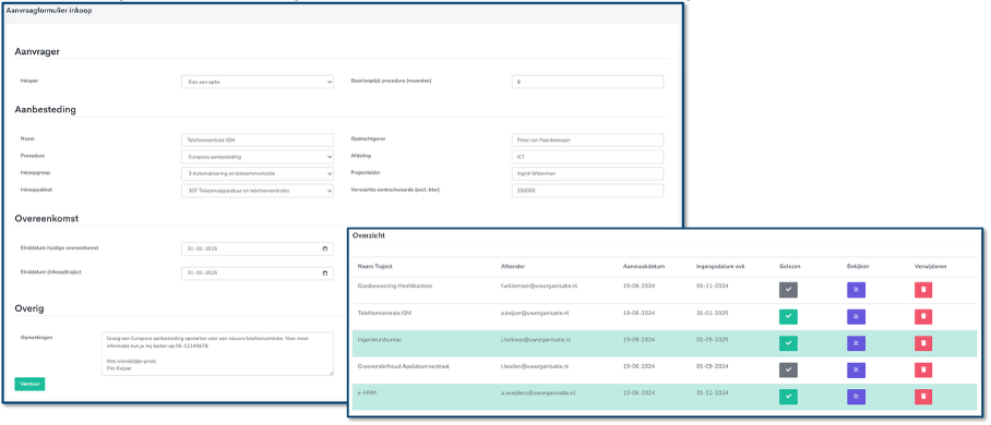 inkoopstartformulier procureplan